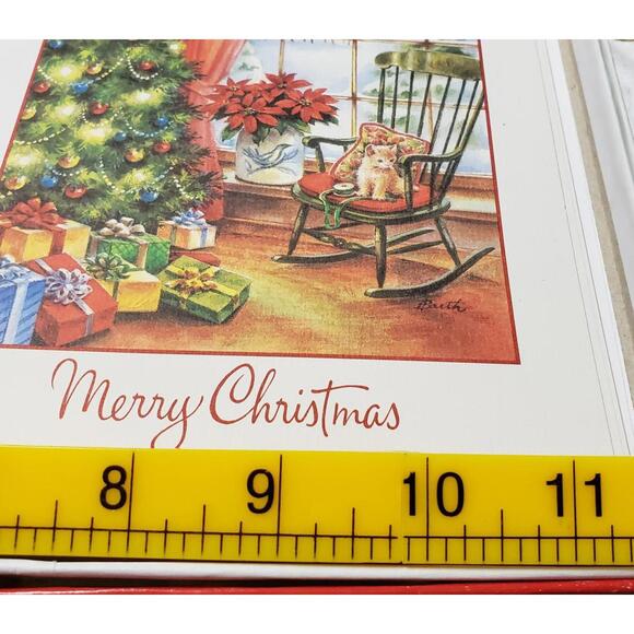 Vintage 1993 NWF Christmas Cards by Barbara Barth White - Lot of 10 Unused - Picture 8 of 10